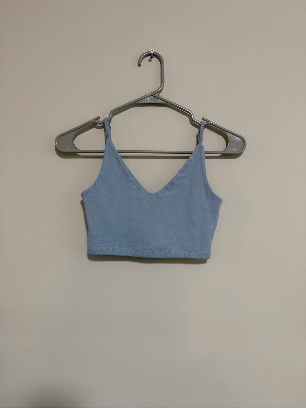 Brandy Melville Light Blue V-Neck Cropped Camisole
